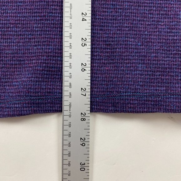 Robert Graham 1 4 Zip Pullover Sweater Mens XL Cotton Purple Waffle Knit - Picture 9 of 9